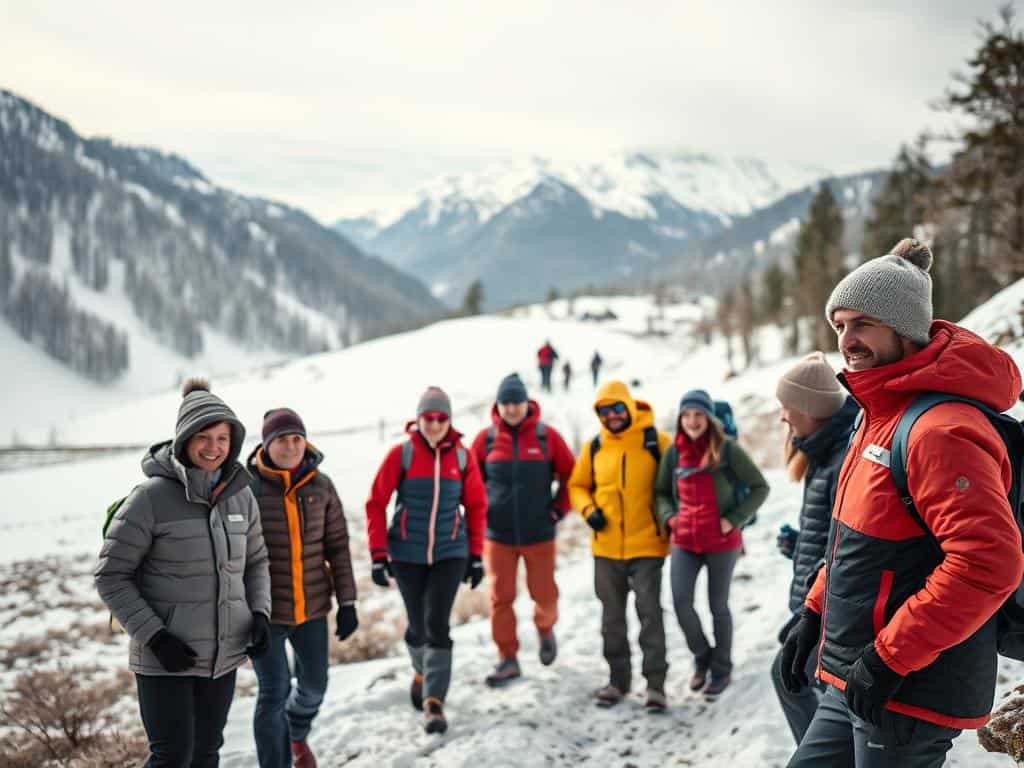 Zwiebelprinzip Kleidung Winterwandern