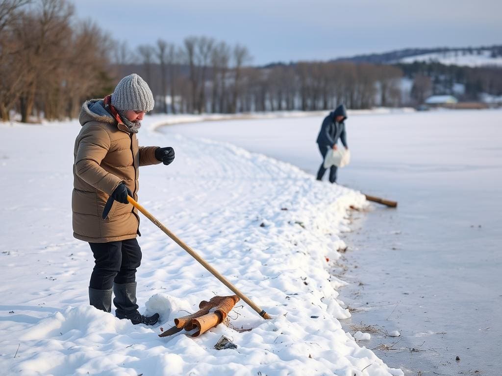 Effektive Müllsammeltechniken im Winter