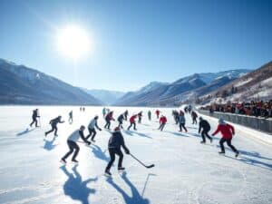 Mehr über den Artikel erfahren Eishockeyturnier auf dem zugefrorenen See veranstalten