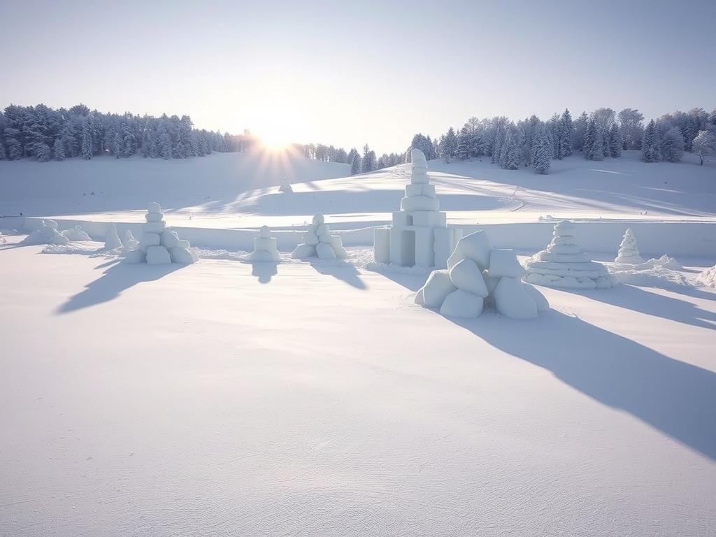 Fotografie von Schneekunst