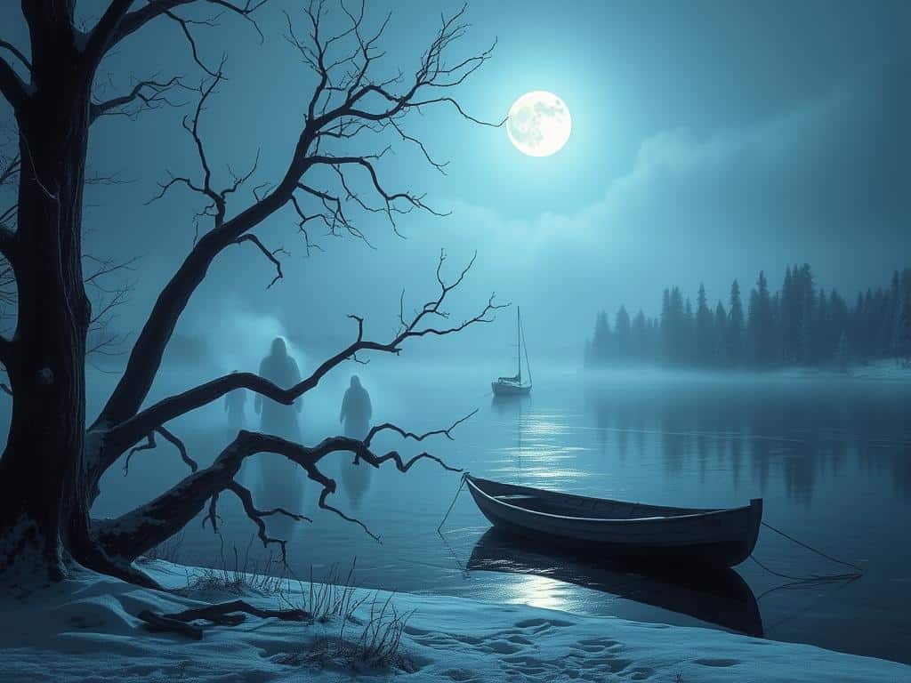 Geister des winterlichen Sees