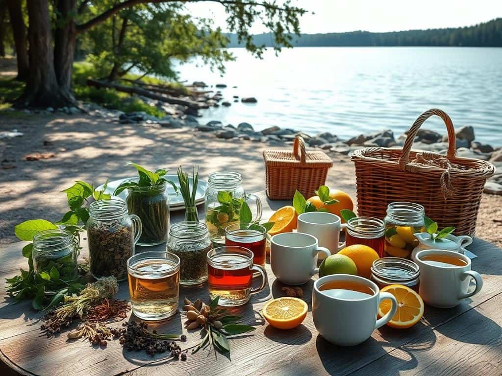 Du betrachtest gerade Kräuter- und Früchtetees zum Mitnehmen für Naturfreunde am See