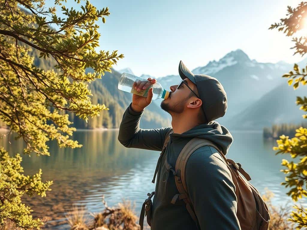Outdoor-Abenteuer Wasseraufnahme