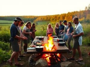 Mehr über den Artikel erfahren Outdoor-Kochkurs am Lagerfeuer mit regionalen Zutaten