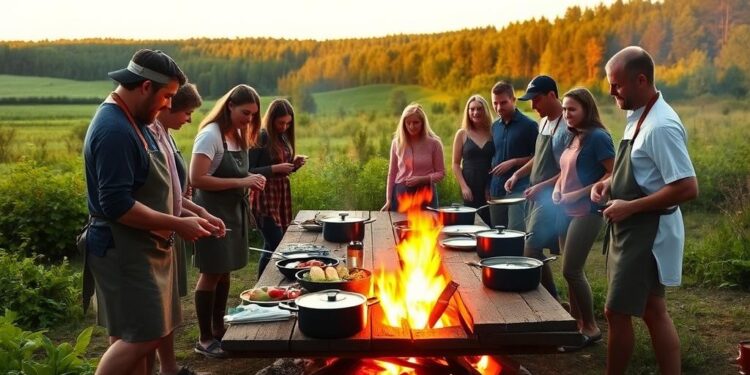 Outdoor-Kochkurs am Lagerfeuer mit regionalen Zutaten