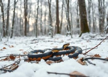 Ringelnattern im Winter
