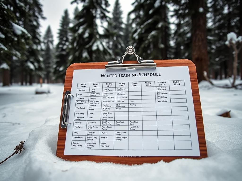 Terminplan für Winter-Training