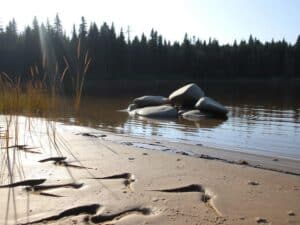 Mehr über den Artikel erfahren Fischotter-Spuren und Zeichen am See erkennen