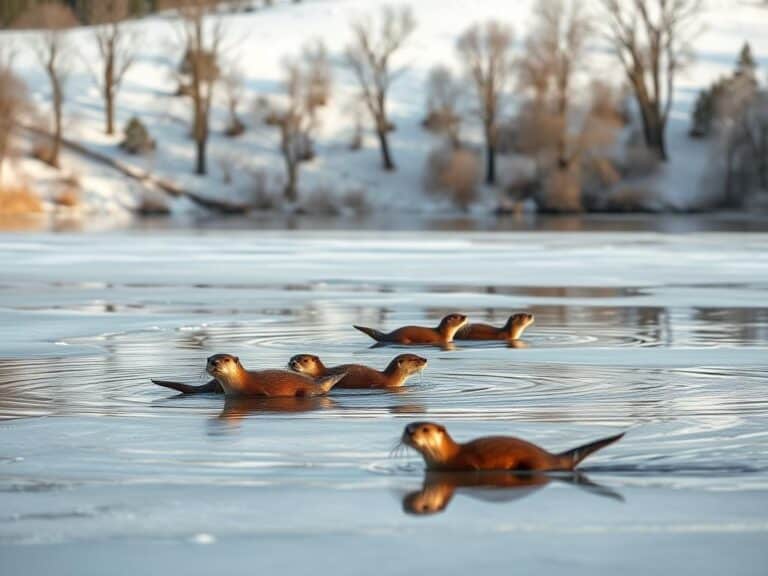 Mehr über den Artikel erfahren Fischotter im Winter – Wie sie die kalte Jahreszeit am See überstehen