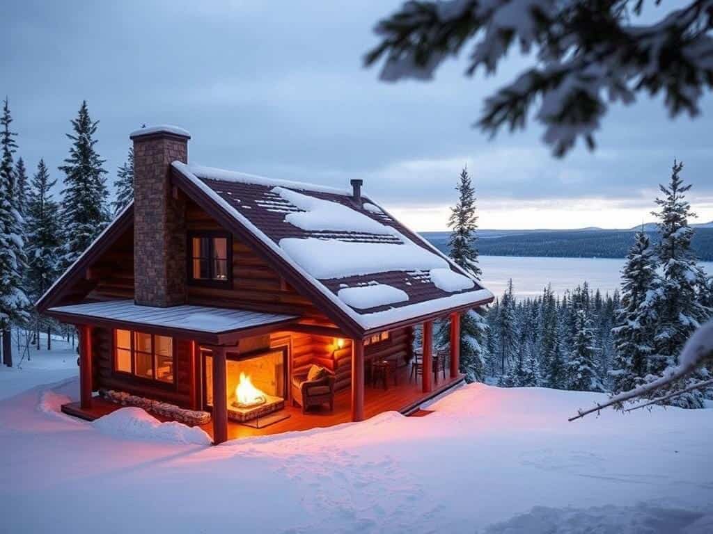 Gemütliche Blockhaus-Unterkunft nach der Tour