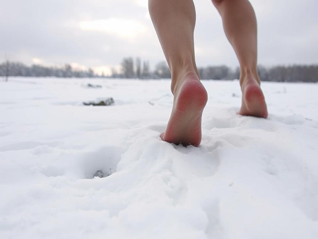 Herausforderungen beim Barfußlaufen im Winter