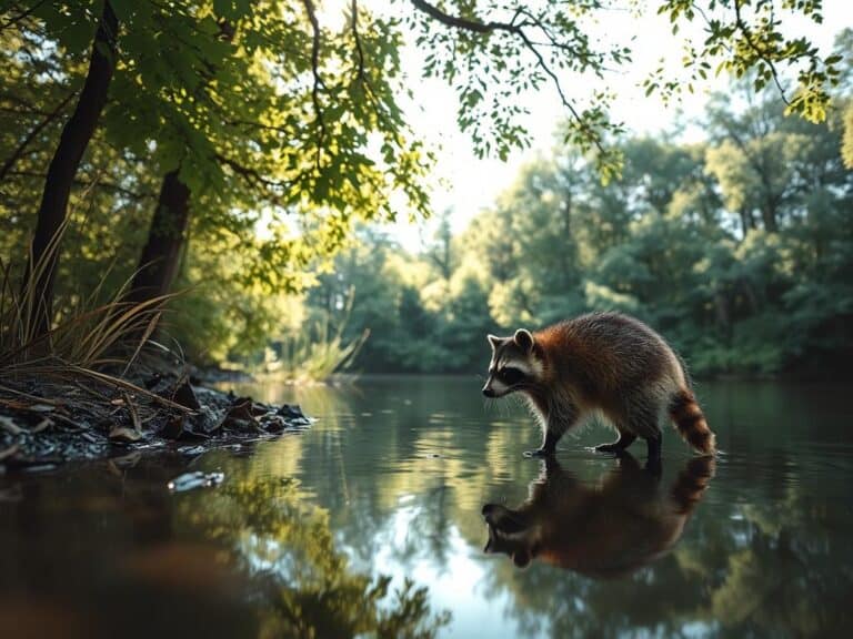 Mehr über den Artikel erfahren Natürliche Feinde und Gefahren für Waschbären am See