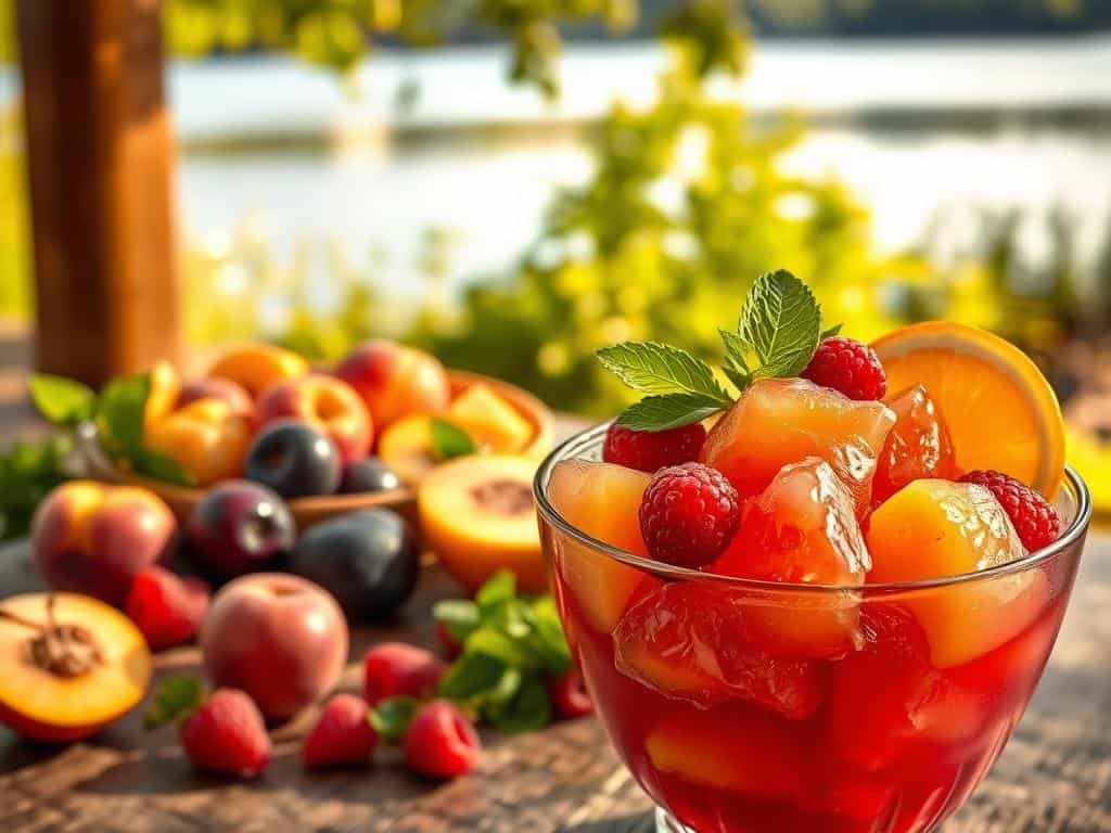 Sorbet Zubereitung mit regionalen Früchten