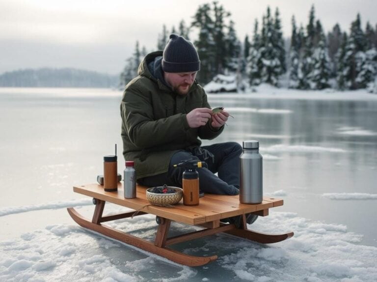 Mehr über den Artikel erfahren Winterliches Angeln mit selbstgebauten Ködern
