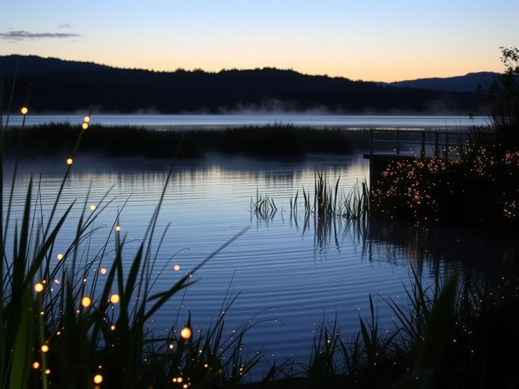 Du betrachtest gerade Glühwürmchen am Seeufer: Zauberhafte Lichtmomente in lauen Sommernächten