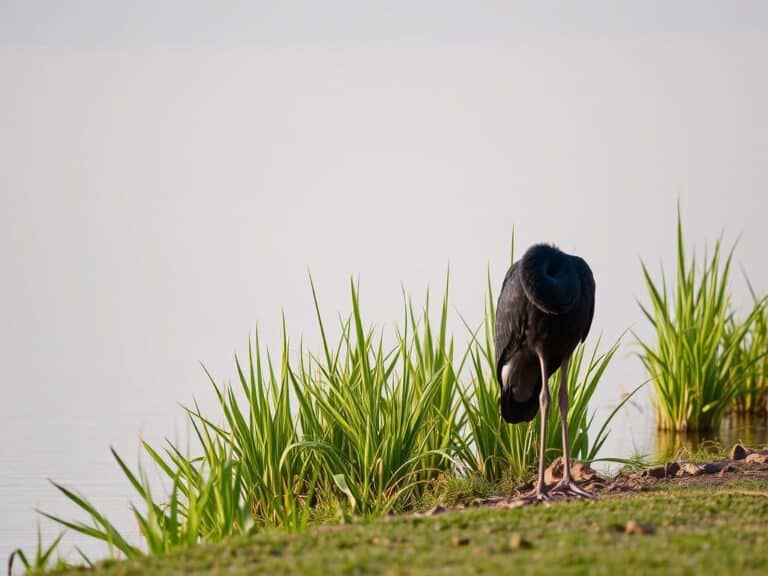 Mehr über den Artikel erfahren Schwarzstorch am See: Lebensraum, Verhalten und Besonderheiten