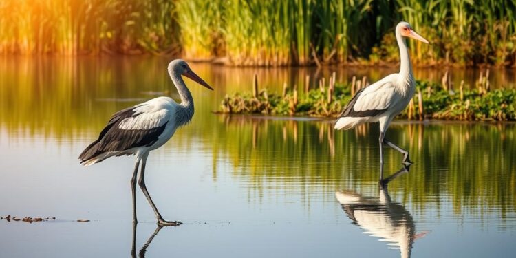 Unterschiede zwischen Schwarzstorch und Weißstorch: Wer lebt am See?