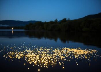 Die Bedeutung von Lichtverschmutzung für Glühwürmchen am Seeufer
