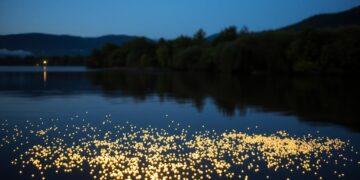 Die Bedeutung von Lichtverschmutzung für Glühwürmchen am Seeufer