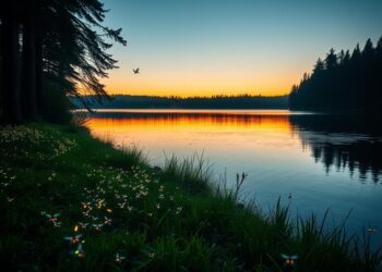 Die besten Orte und Zeiten, um Glühwürmchen am See zu beobachten